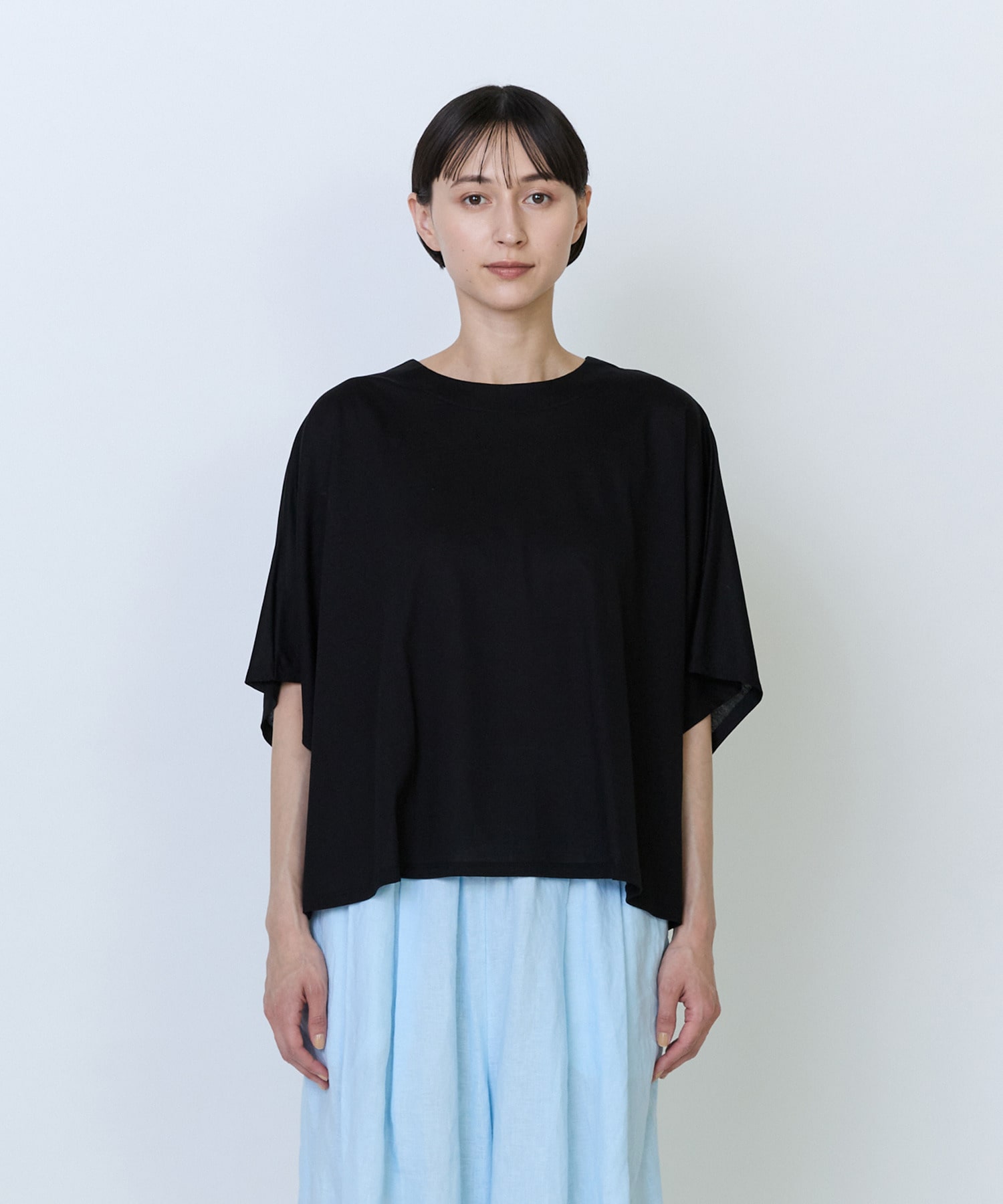 【LOISIR】リヨセル天竺ドルマンスリーブTシャツ 詳細画像 ブラック 18