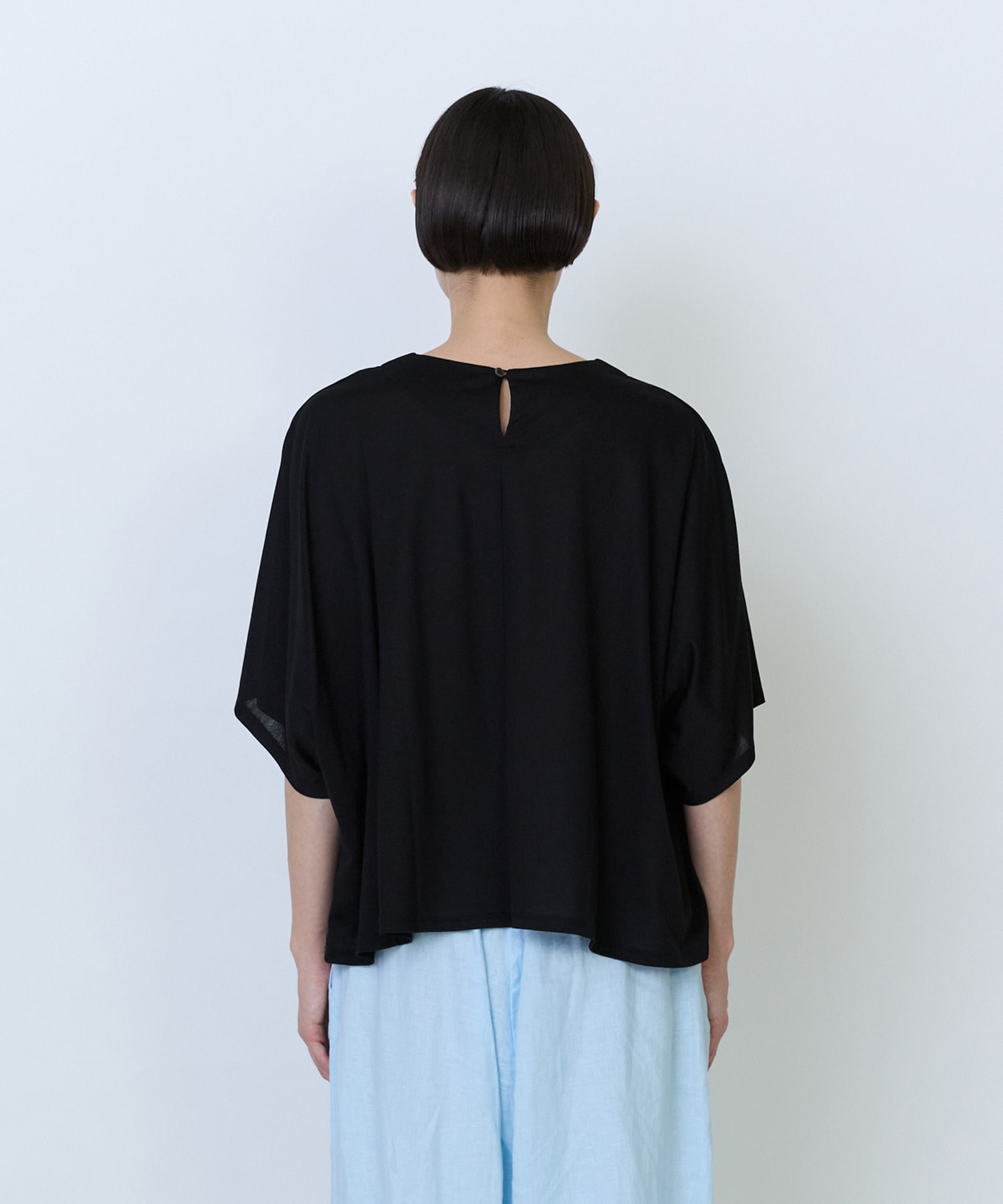 【LOISIR】リヨセル天竺ドルマンスリーブTシャツ 詳細画像 ブラック 20