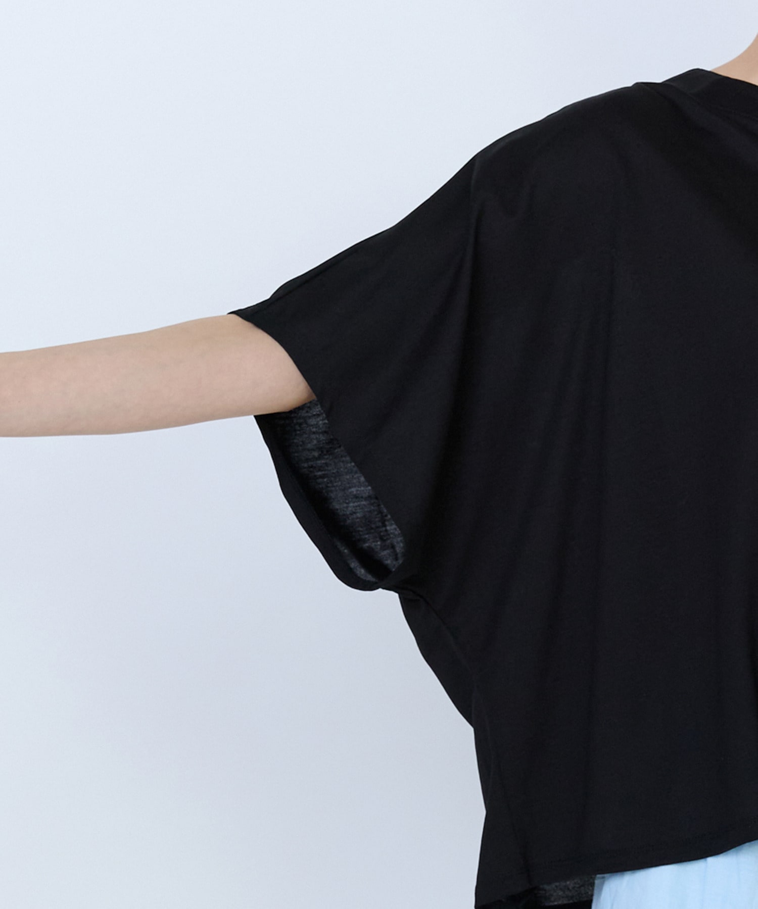 【LOISIR】リヨセル天竺ドルマンスリーブTシャツ 詳細画像 ブラック 23