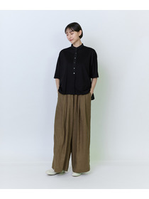 【LOISIR】リヨセル天竺カーディガンTシャツ 詳細画像 ブラック 2
