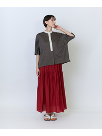 【LOISIR】リヨセル天竺カーディガンTシャツ 詳細画像 ブラック 5