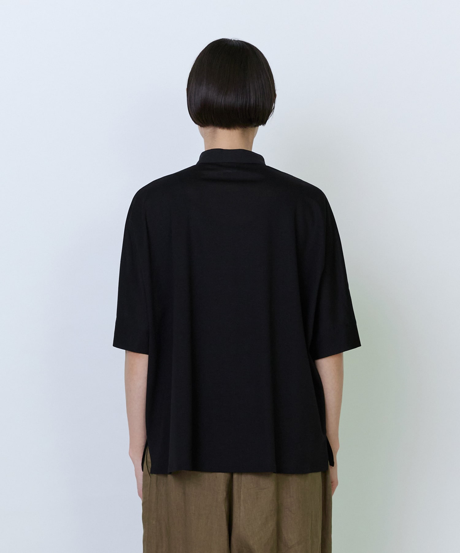 【LOISIR】リヨセル天竺カーディガンTシャツ 詳細画像 ブラック 10