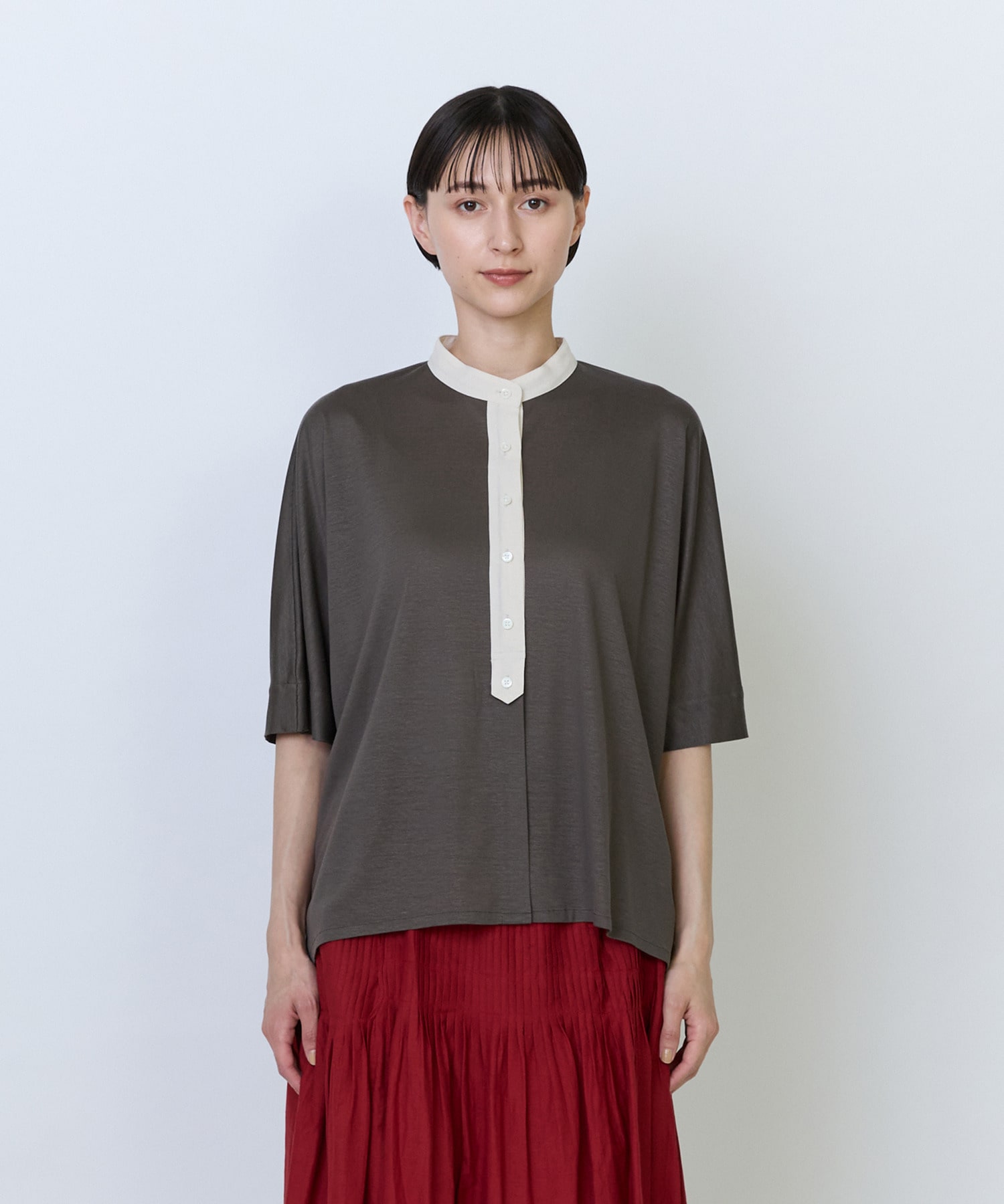 【LOISIR】リヨセル天竺カーディガンTシャツ 詳細画像 ブラック 11