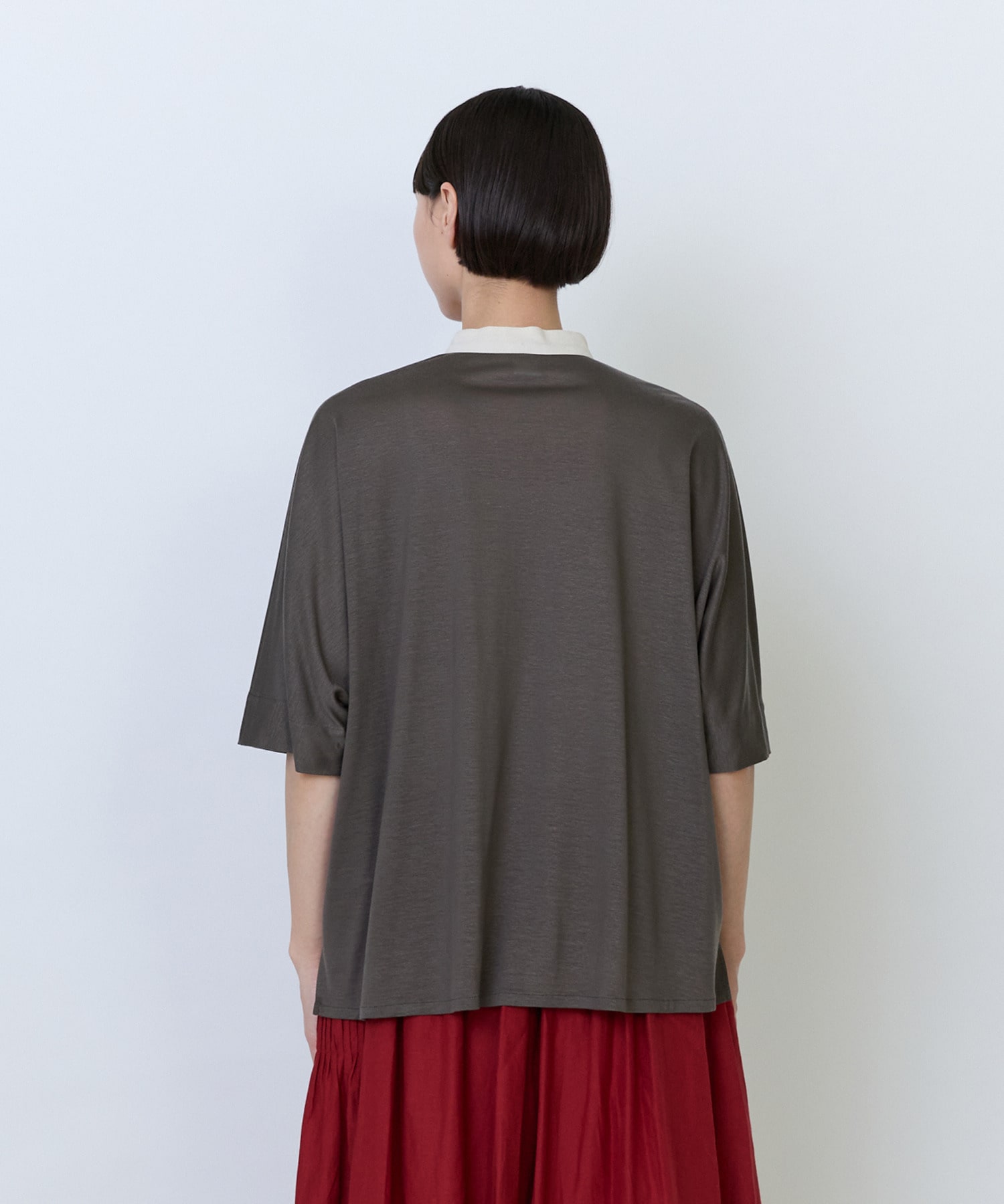 【LOISIR】リヨセル天竺カーディガンTシャツ 詳細画像 ブラック 13
