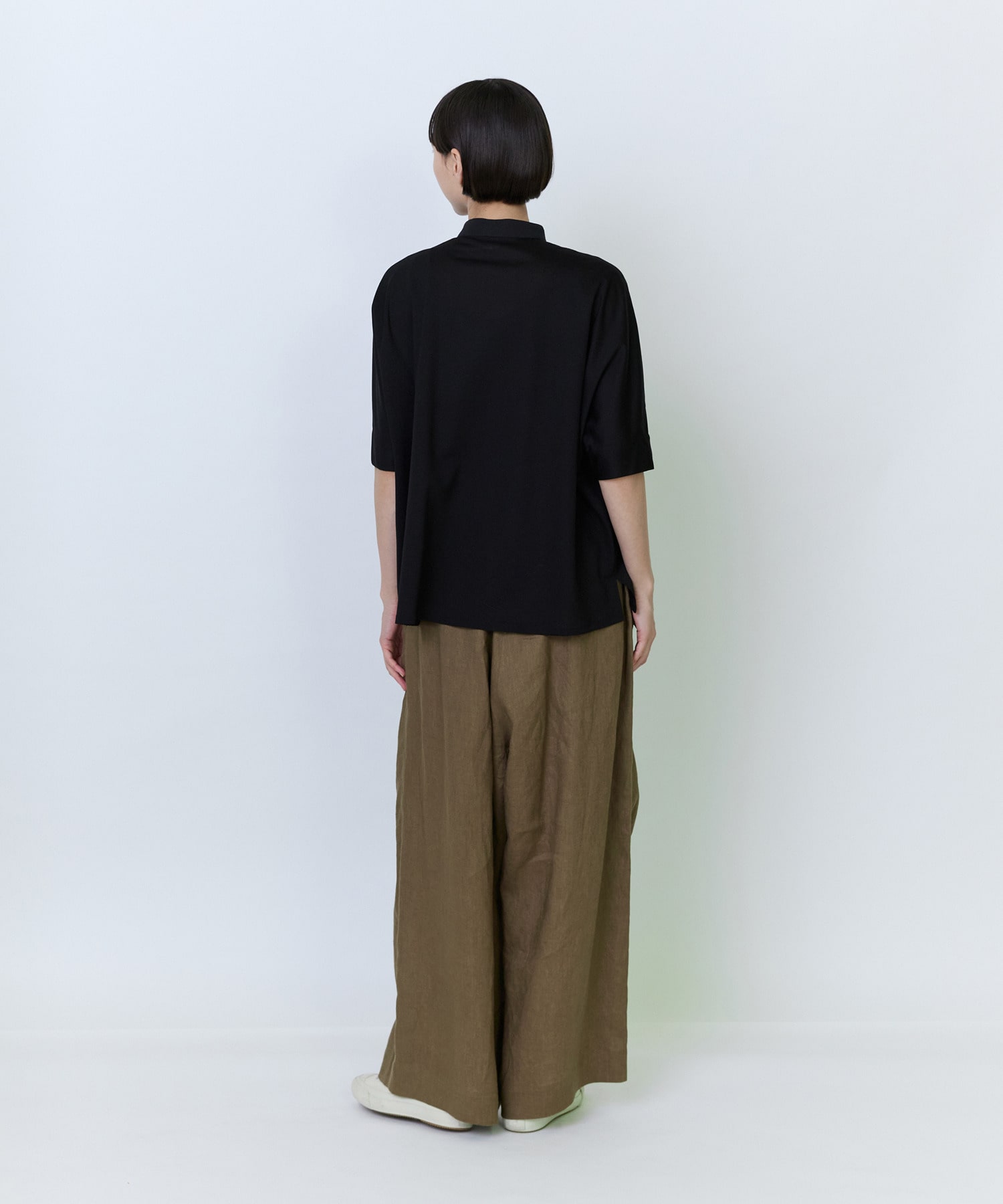 【LOISIR】リヨセル天竺カーディガンTシャツ 詳細画像 ブラック 4
