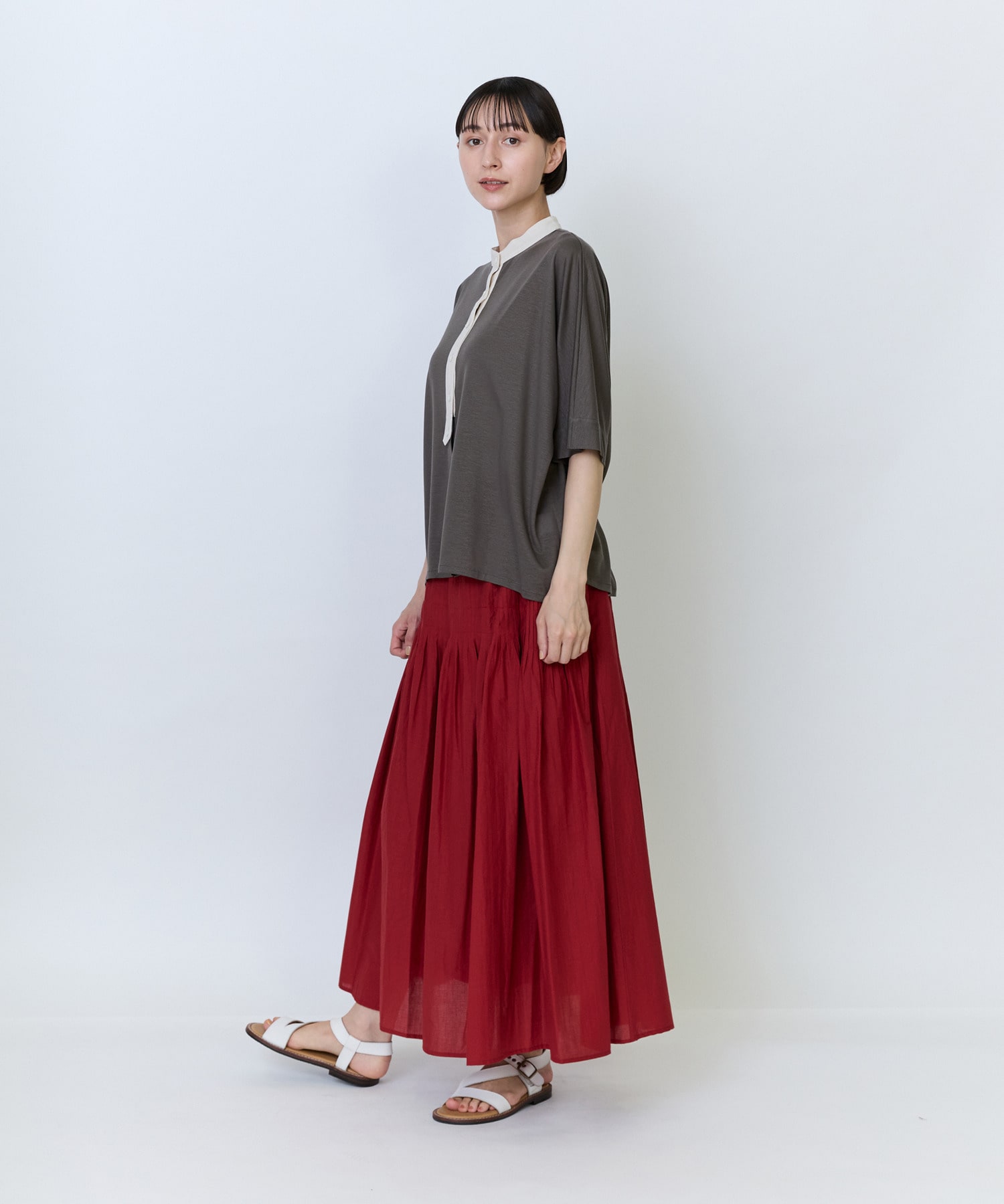 【LOISIR】リヨセル天竺カーディガンTシャツ 詳細画像 ブラック 6