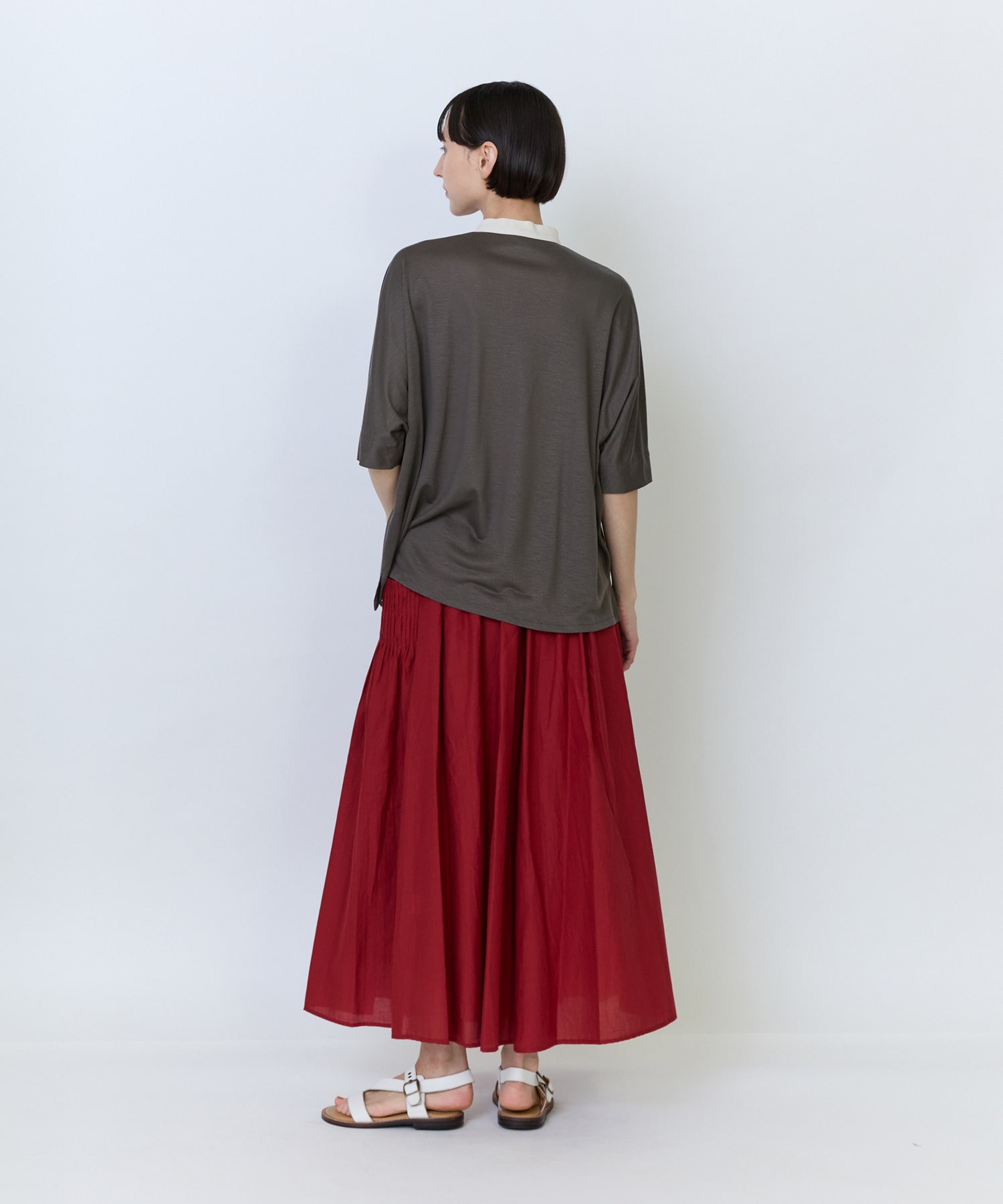 【LOISIR】リヨセル天竺カーディガンTシャツ 詳細画像 ブラック 7