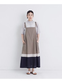 【congés payés】カラーパッチワークジャンパースカート 詳細画像 ネイビー 1