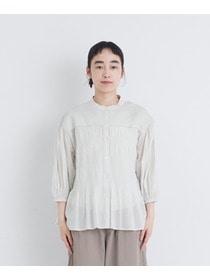 【congés payés】【FAVE】インドコットンシャーリングブラウス 詳細画像 チャコールグレー 5