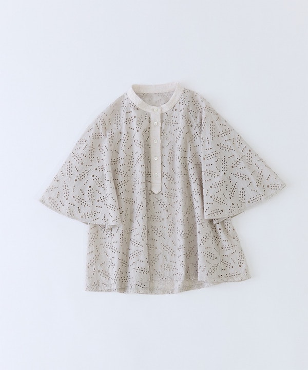 【congés payés】ボタニカル風エンブロイダリーブラウス