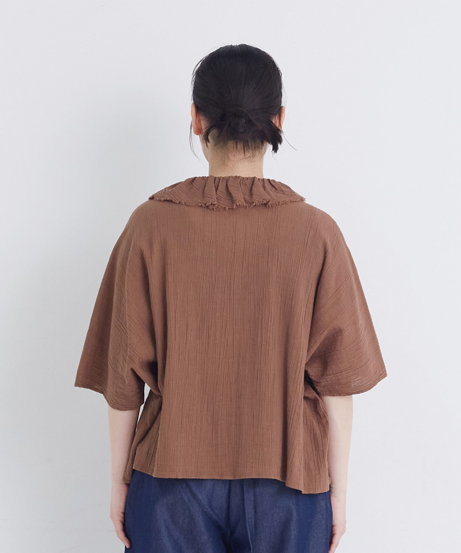 【congés payés】ランダムフリルブラウス 詳細画像 グレー系その他 7