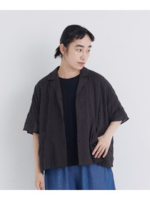 【congés payés】【FAVE】シャーリングオープンカラーシャツジャケット 詳細画像 ブラウン系その他 11