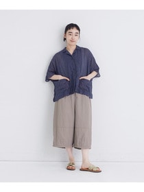 【congés payés】【FAVE】シャーリングオープンカラーシャツジャケット 詳細画像 ブラウン系その他 15
