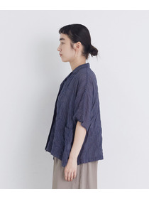 【congés payés】【FAVE】シャーリングオープンカラーシャツジャケット 詳細画像 ブラウン系その他 20
