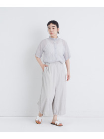 【congés payés】【FAVE】ナイロンワイドサルエルパンツ 詳細画像 ブラック 1