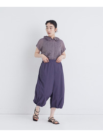 【congés payés】【FAVE】ナイロンワイドサルエルパンツ 詳細画像 ブラック 15