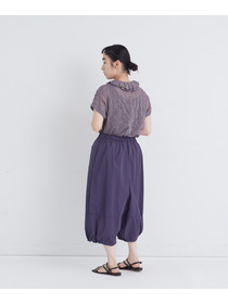 【congés payés】【FAVE】ナイロンワイドサルエルパンツ 詳細画像 ブラック 17