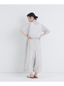 【congés payés】【FAVE】ナイロンワイドサルエルパンツ 詳細画像 ブラック 3