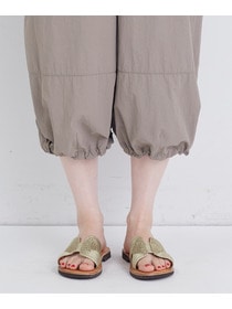 【congés payés】【FAVE】ナイロンワイドサルエルパンツ 詳細画像 ブラック 33