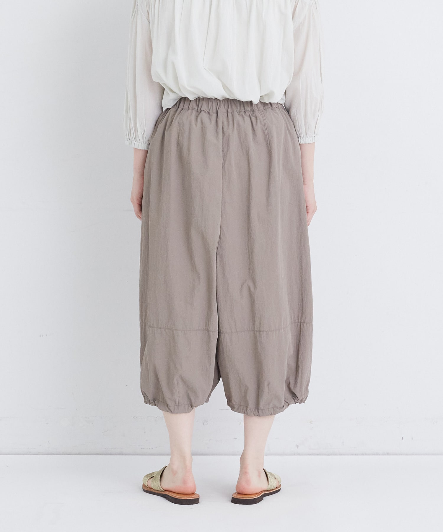 【congés payés】【FAVE】ナイロンワイドサルエルパンツ 詳細画像 ブラック 14