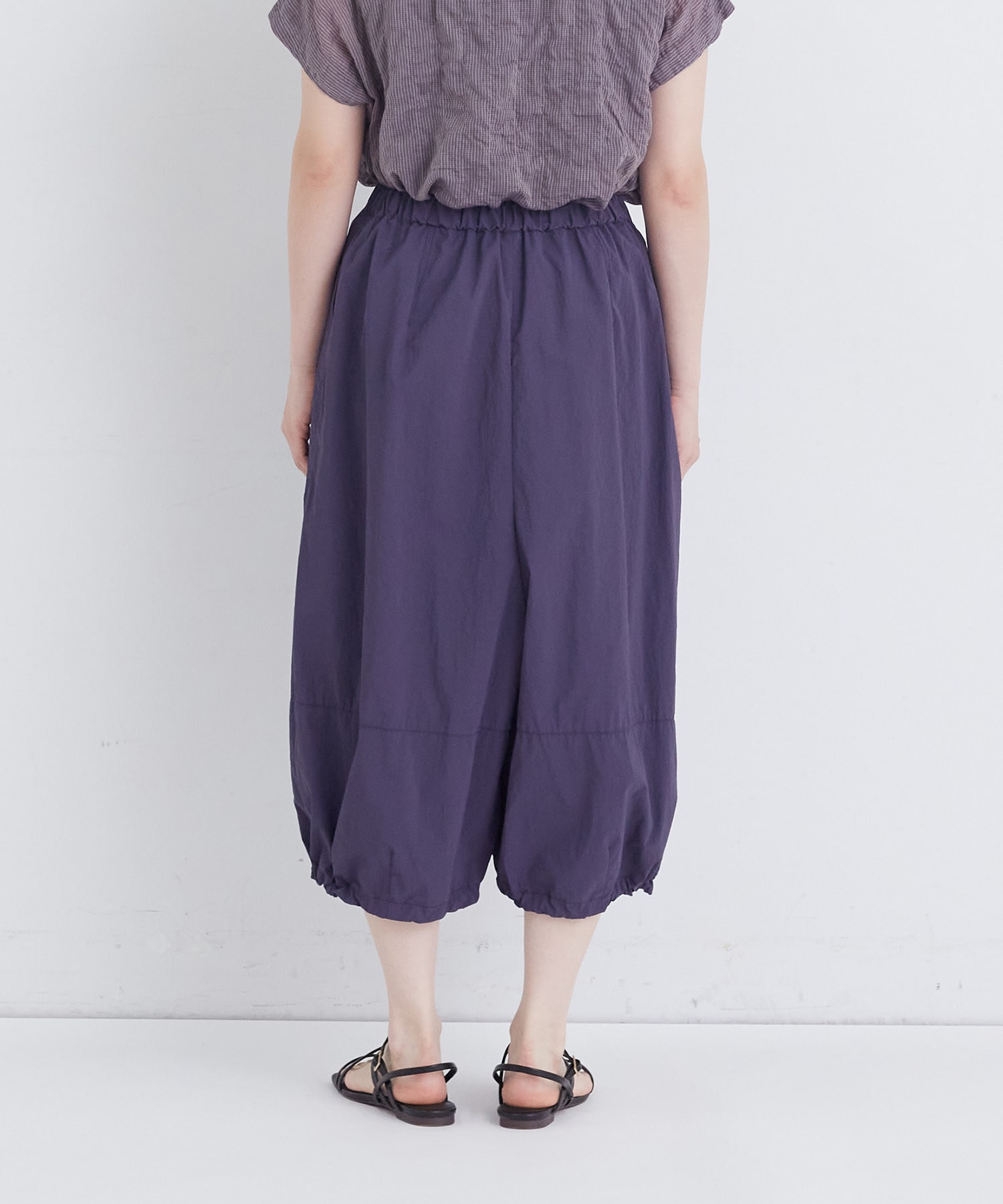 【congés payés】【FAVE】ナイロンワイドサルエルパンツ 詳細画像 ブラック 21