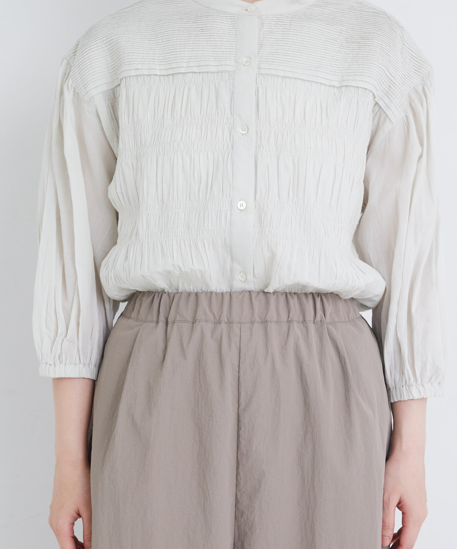 【congés payés】【FAVE】ナイロンワイドサルエルパンツ 詳細画像 ブラック 29