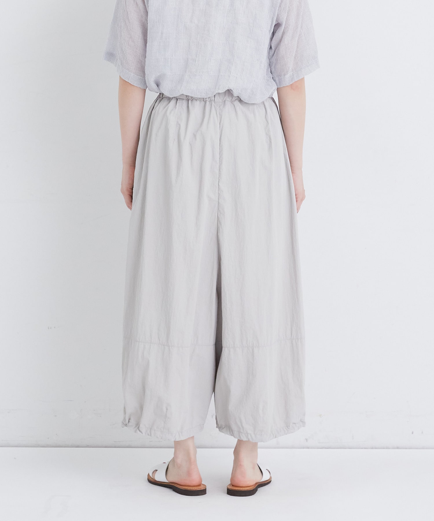 【congés payés】【FAVE】ナイロンワイドサルエルパンツ 詳細画像 ブラック 7