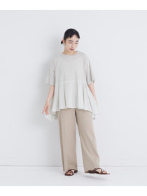 【congés payés】【FAVE】インドコットン&times;カットソーTシャツ 詳細画像 チャコールグレー 1