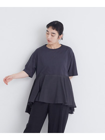 【congés payés】【FAVE】インドコットン&times;カットソーTシャツ 詳細画像 チャコールグレー 18