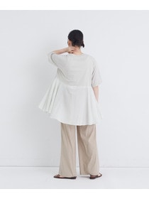 【congés payés】【FAVE】インドコットン&times;カットソーTシャツ 詳細画像 チャコールグレー 3