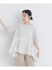 【congés payés】【FAVE】インドコットン&times;カットソーTシャツ 詳細画像 チャコールグレー 4