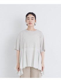 【congés payés】【FAVE】インドコットン&times;カットソーTシャツ 詳細画像 チャコールグレー 5