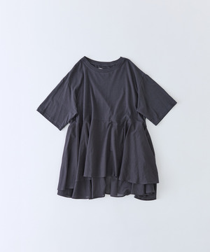 【congés payés】【FAVE】インドコットン&times;カットソーTシャツ 詳細画像 チャコールグレー 1