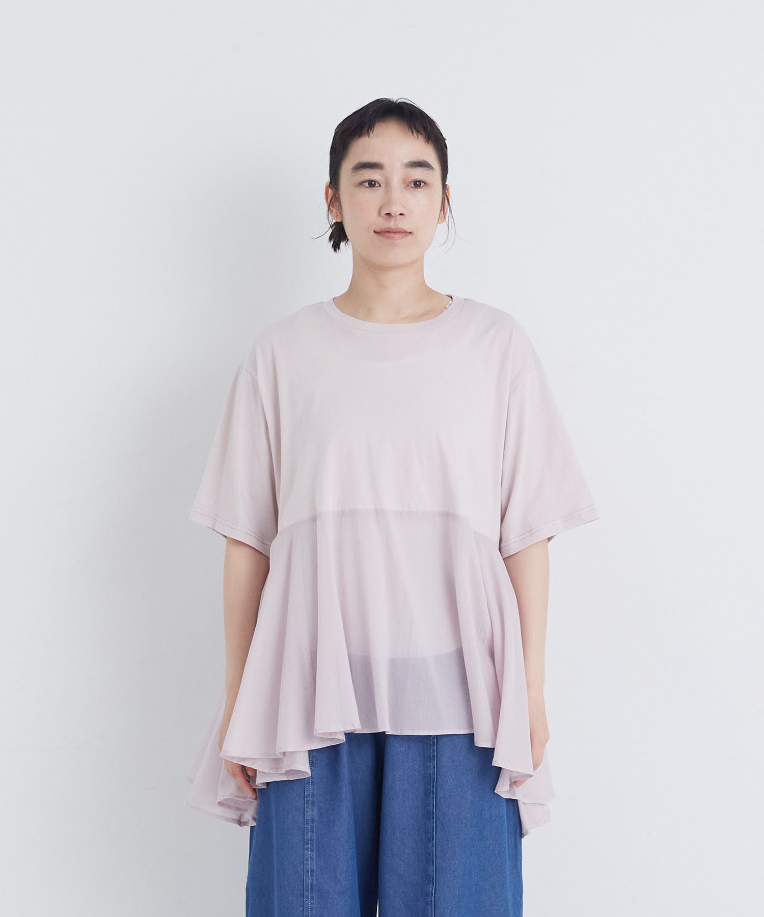 【congés payés】【FAVE】インドコットン&times;カットソーTシャツ 詳細画像 チャコールグレー 12
