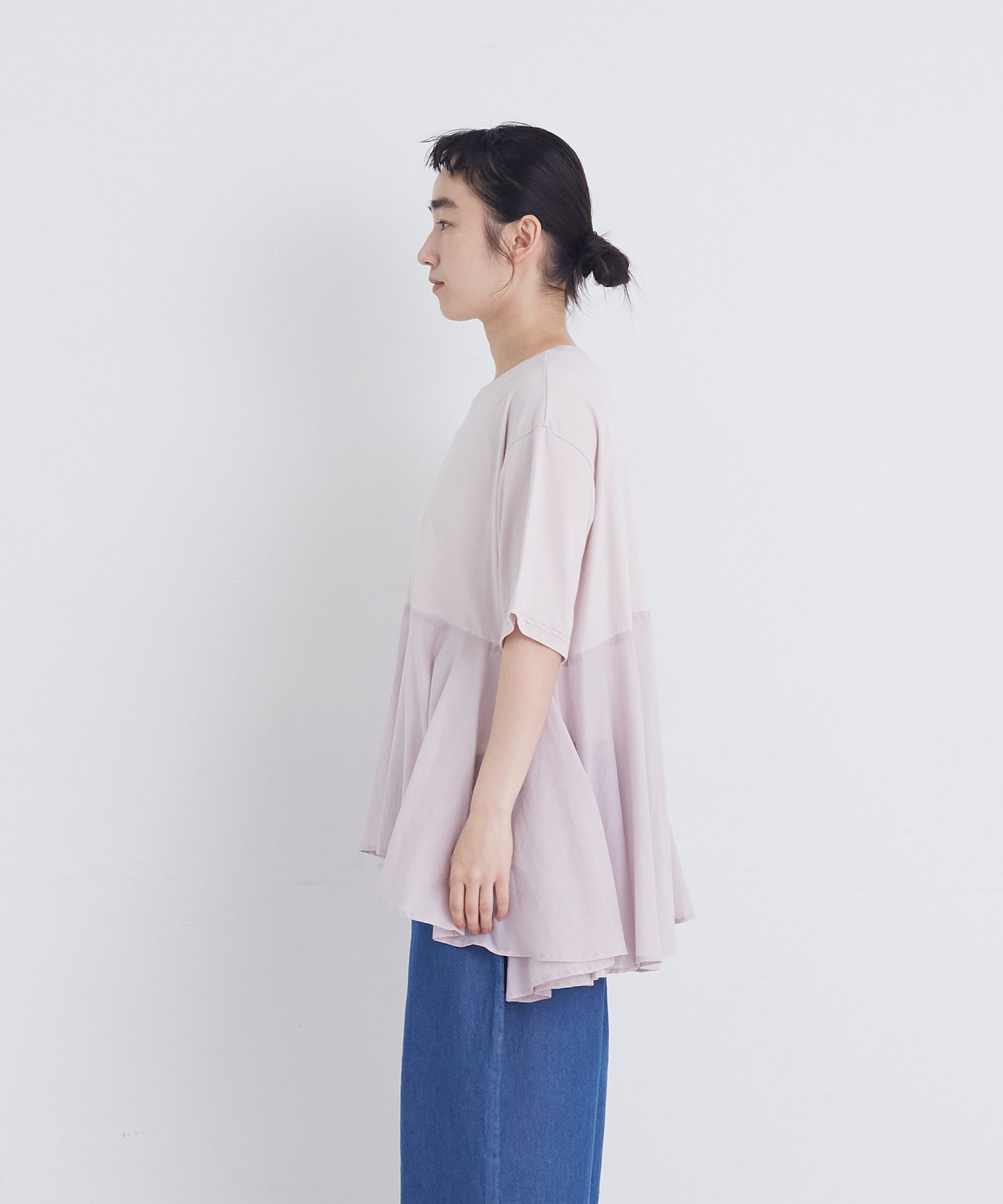【congés payés】【FAVE】インドコットン&times;カットソーTシャツ 詳細画像 チャコールグレー 13