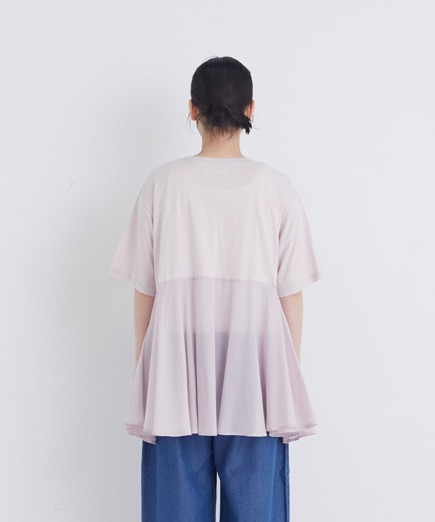【congés payés】【FAVE】インドコットン&times;カットソーTシャツ 詳細画像 チャコールグレー 14