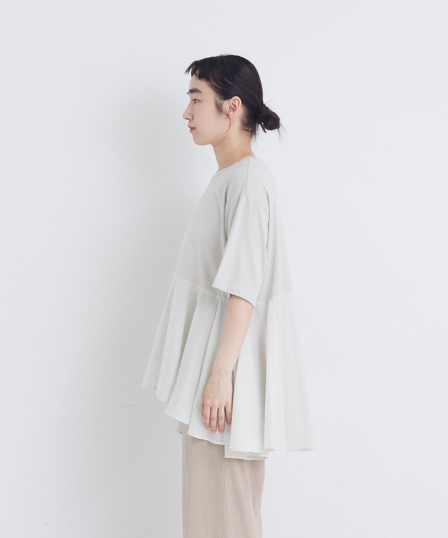 【congés payés】【FAVE】インドコットン&times;カットソーTシャツ 詳細画像 チャコールグレー 6