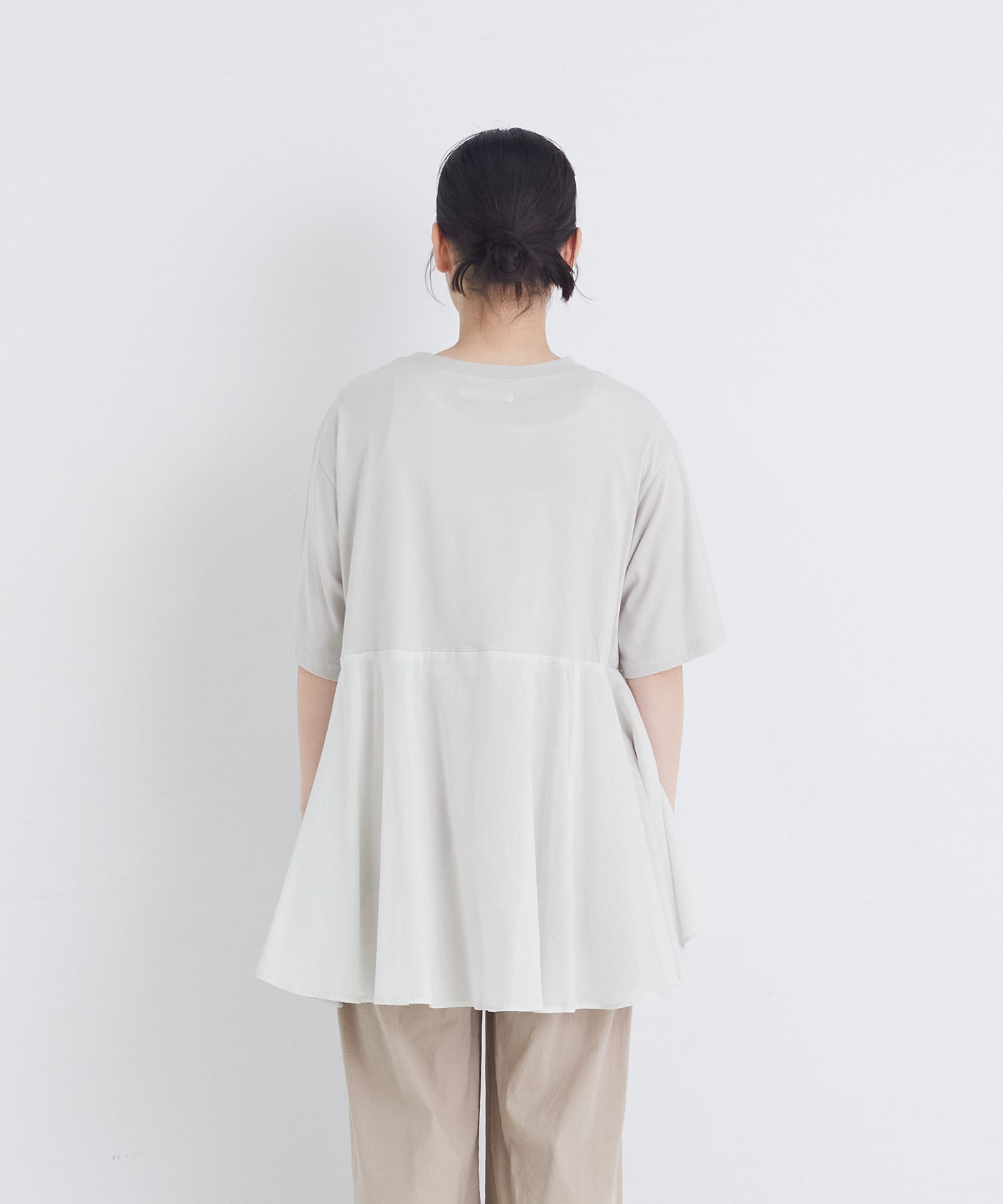 【congés payés】【FAVE】インドコットン&times;カットソーTシャツ 詳細画像 チャコールグレー 7