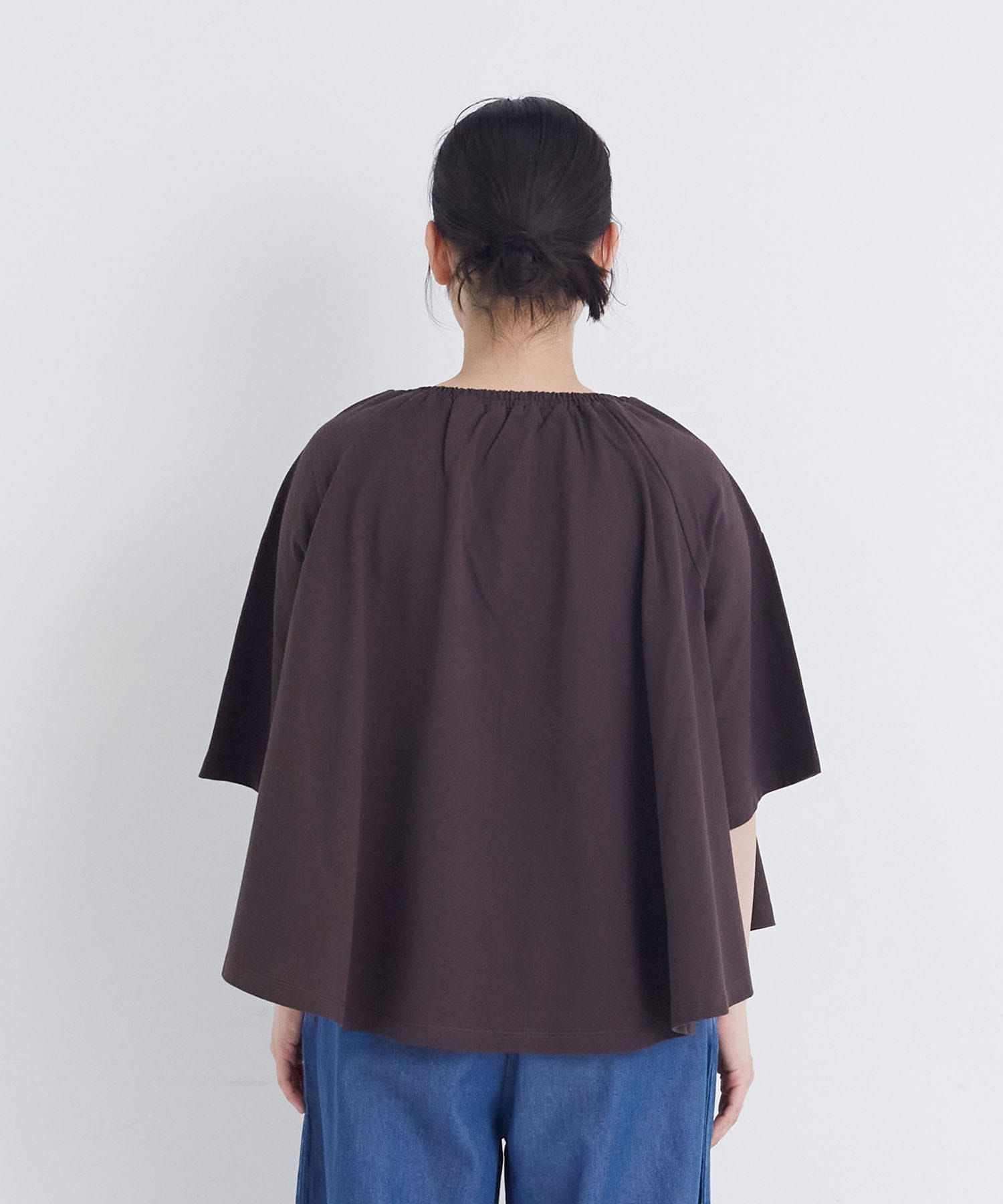 【congés payés】フレアシルエットカットソープルオーバー 詳細画像 ブラウン 14