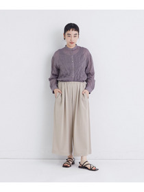 【congés payés】【FAVE】ジャージーギャザーワイドパンツ 詳細画像 レッド 1