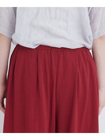 【congés payés】【FAVE】ジャージーギャザーワイドパンツ 詳細画像 レッド 23