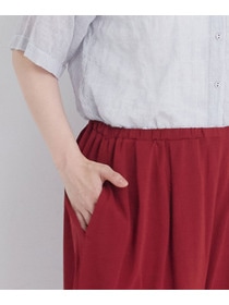 【congés payés】【FAVE】ジャージーギャザーワイドパンツ 詳細画像 レッド 24
