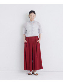 【congés payés】【FAVE】ジャージーギャザーワイドパンツ 詳細画像 レッド 8