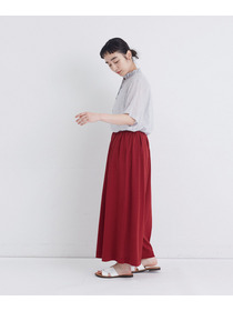 【congés payés】【FAVE】ジャージーギャザーワイドパンツ 詳細画像 レッド 9