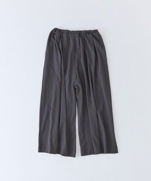 【congés payés】【FAVE】ジャージーギャザーワイドパンツ 詳細画像 チャコールグレー 1