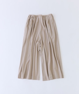 【congés payés】【FAVE】ジャージーギャザーワイドパンツ 詳細画像 グレイッシュベージュ 1