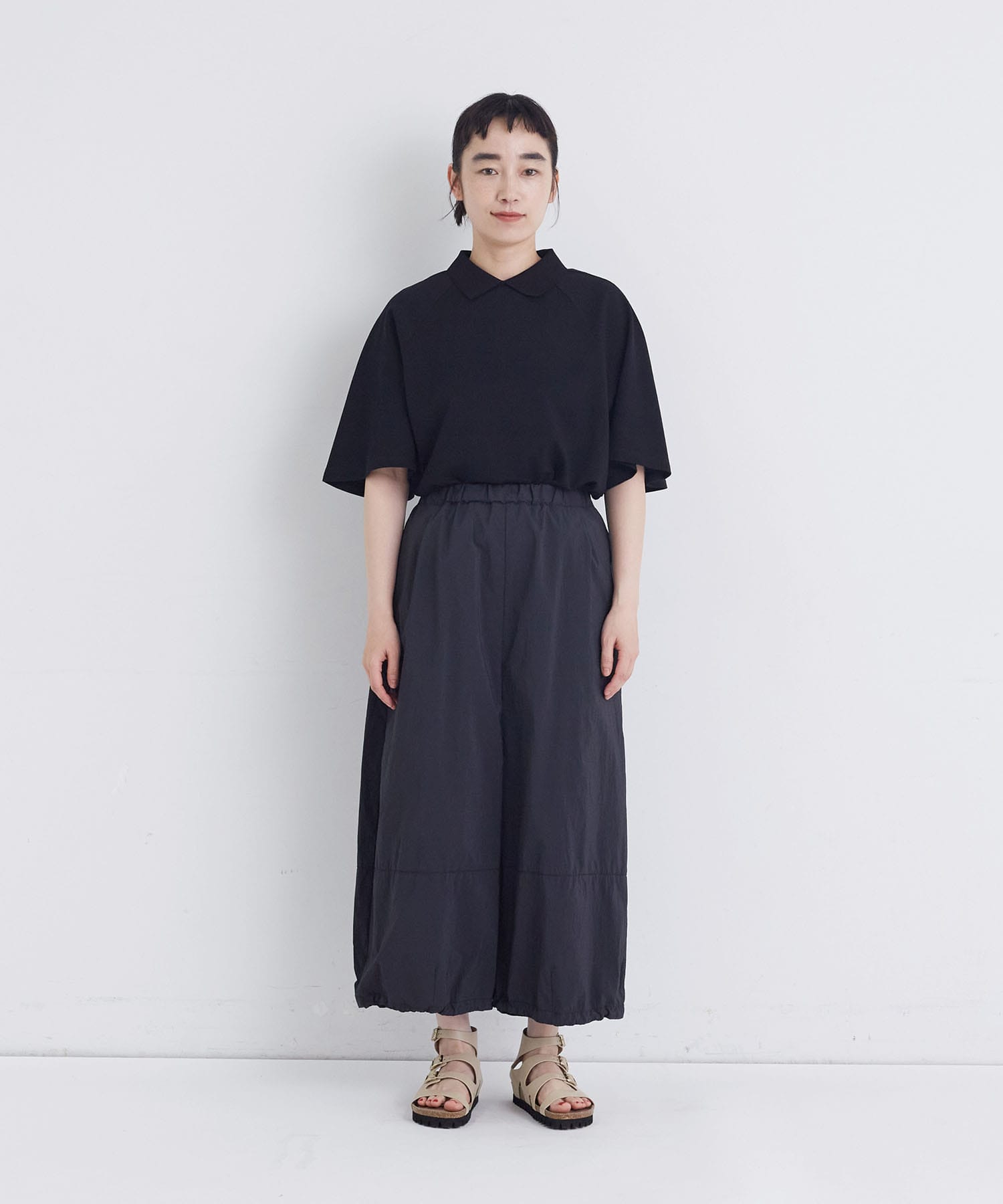 【congés payés】【FAVE】ジャージーギャザーワイドパンツ 詳細画像 レッド 15