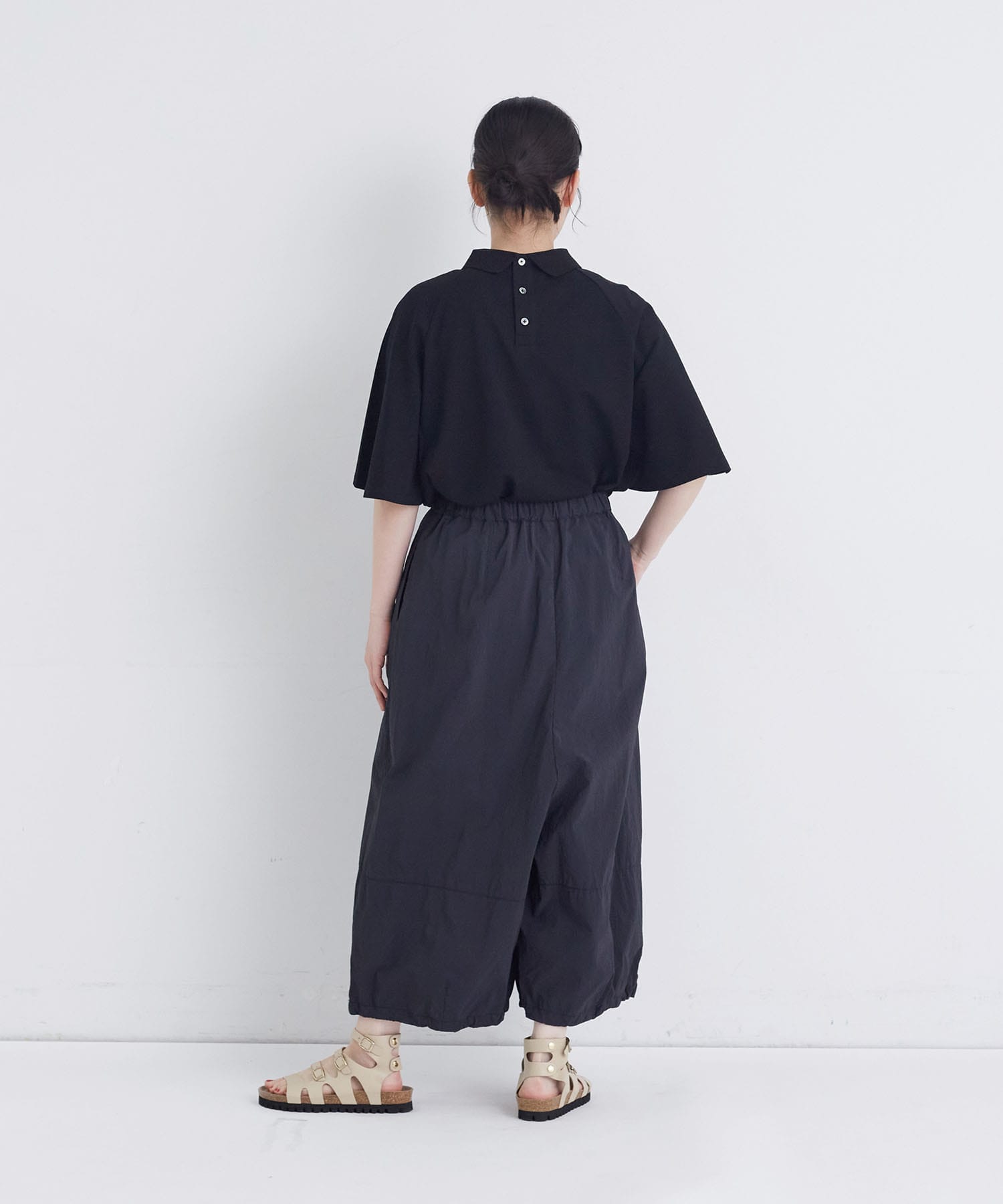 【congés payés】【FAVE】ジャージーギャザーワイドパンツ 詳細画像 レッド 17