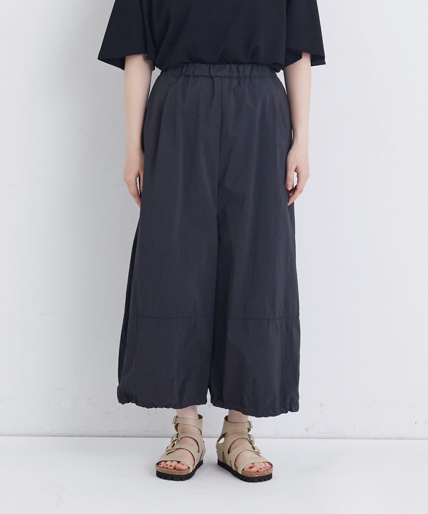 【congés payés】【FAVE】ジャージーギャザーワイドパンツ 詳細画像 レッド 19