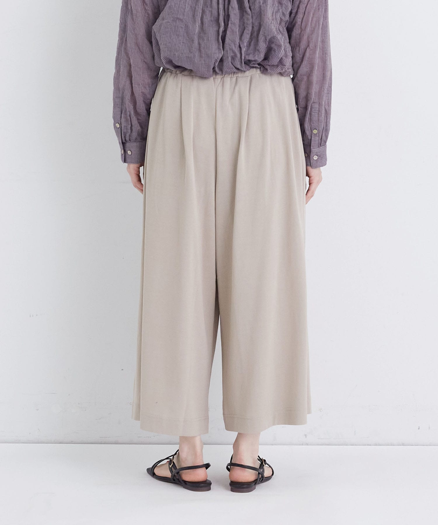 【congés payés】【FAVE】ジャージーギャザーワイドパンツ 詳細画像 レッド 7